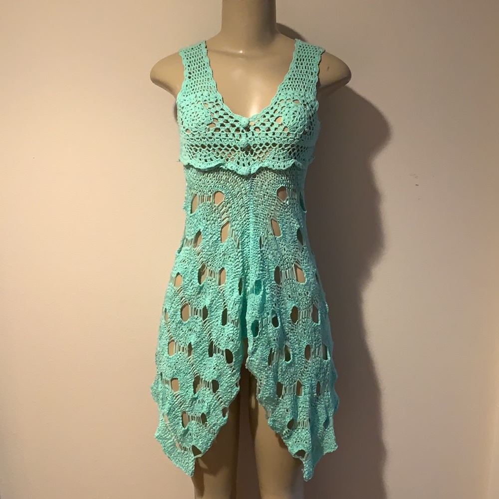 NWOT💗Teal crochet top - Picture 2 of 11